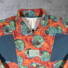 Load image into Gallery viewer, Vintage 90s Best Team Abstract Fleece Quarter Zip Colour Block Pullover Y2K Large
