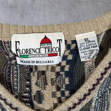 Load image into Gallery viewer, Vintage 90's Florence Tricot Made In Bulgaria 3D Knit Grandad Pattern Jumper
