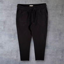 Load image into Gallery viewer, Folk Clothing Trousers Mens M Black Cotton Twill Tapered Drawstring Elastic Waist
