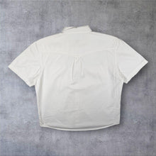 Load image into Gallery viewer, Vintage John Baner Cowboy Western Classic White Short Sleeve Popper Shirt
