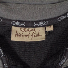Load image into Gallery viewer, Weird Fish Embroidered Mini Logo Black Macaroni Knit 1/4 Zip Pullover Sweatshirt
