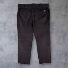 Load image into Gallery viewer, Dickies Corduroy Trousers W32 Black Straight Leg Workwear Skate Chino Pants 34 x 30
