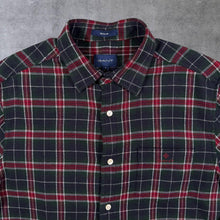 Load image into Gallery viewer, GANT "Regular" Multi Plaid Check Long Sleeve Button-Down Cotton Flannel Shirt
