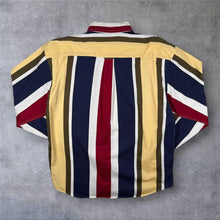Load image into Gallery viewer, Vintage Nautica Multi Striped Long Sleeve Cotton Button-Down Shirt
