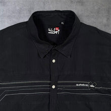 Load image into Gallery viewer, Vintage Y2K Quiksilver Mens XL Black Embroidered Shirt 00s Surf Skate Short Sleeve
