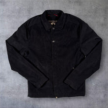 Load image into Gallery viewer, Pretty Green Black Corduroy Jacket Size S Overshirt Popper Snap Mod Workwear
