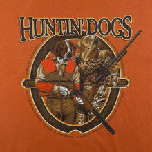 Load image into Gallery viewer, Fresh Meat "Huntin' Dogs" Animal Wildlife Novelty Graphic Orange Cotton T-Shirt
