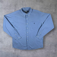 Load image into Gallery viewer, Vintage Polo Ralph Lauren "Ellington" Blue Check Long Sleeve Button-Down Shirt
