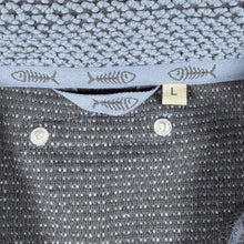 Load image into Gallery viewer, Weird Fish Macaroni 1/4 Zip Jumper Mens Large Blue Textured Fleece Pullover
