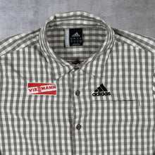 Load image into Gallery viewer, Adidas Clima365 Grey White Check Long Sleeve Polyester Nylon Shirt
