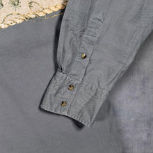 Load image into Gallery viewer, Vintage Roper Cowboy Western Patterned Grey Cotton Long Sleeve Popper Shirt
