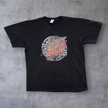 Load image into Gallery viewer, Early 00's Gothic Biker Tattoo Tribal Dragon Graphic Black T-Shirt
