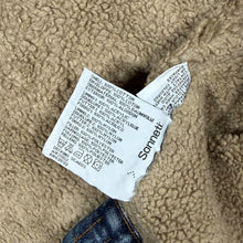 Load image into Gallery viewer, Early 00's Sonneti Fleece Lined Corduroy Collar Blue Denim Y2K Popper Bomber Jacket
