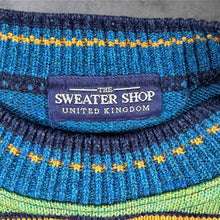 Load image into Gallery viewer, Vintage 90s The Sweater Shop Jumper Multicolour Aztec Crazy Knit Made in UK
