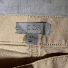 Load image into Gallery viewer, COS Womens Utility Carpenter Trousers Beige Cotton Stretch EU 42 UK 14 W34
