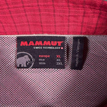 Load image into Gallery viewer, Mammut Mens XL Red Check Short Sleeve Hiking Shirt Technical Outdoor Trekking
