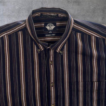 Load image into Gallery viewer, Vintage Dockers Mens Shirt L 90s Striped Cotton Long Sleeve Wrinkle Free
