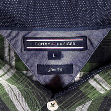 Load image into Gallery viewer, Tommy Hilfiger "Slim Fit" Green Check Long Sleeve Cotton Button-Down Shirt
