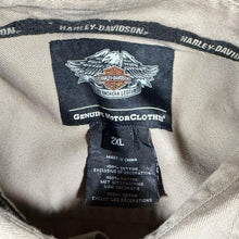 Load image into Gallery viewer, Harley Davidson Shirt Mens 2XL Beige MotorClothes Spellout Biker Workwear Y2K
