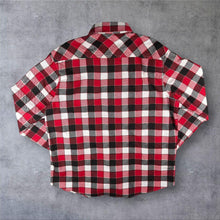 Load image into Gallery viewer, Vintage 90s Identic Mens Flannel Shirt L Red Black Check Grunge Lumberjack Plaid
