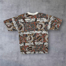 Load image into Gallery viewer, Vintage 90s Australian Aboriginal Art AOP T Shirt Large 18 Kangaroo Souvenir

