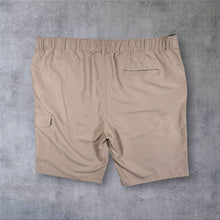 Load image into Gallery viewer, Atlas For Men "Riding Waves" Surfer Lightweight Beige Polyester Board Shorts
