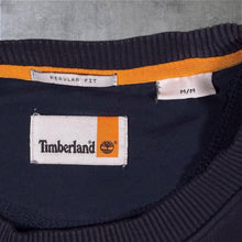 Load image into Gallery viewer, Timberland Classic Embroidered Logo Spellout Navy Blue Crewneck Sweatshirt
