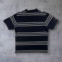 Load image into Gallery viewer, Cotton Traders Six Nations Rugby Polo Shirt L Black Stripe Embroidered Crests

