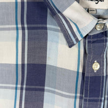 Load image into Gallery viewer, Wrangler "Regular" Blue White Mix Check Short Sleeve Cotton Shirt
