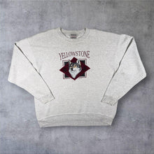 Load image into Gallery viewer, Vintage 90s Oneita Yellowstone Wolf Sweatshirt XL USA Embroidered Crewneck
