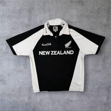 Load image into Gallery viewer, Vintage 2005 KooGa New Zealand Rugby Shirt M All Blacks Polo Jersey Black White
