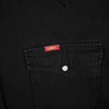 Load image into Gallery viewer, Vintage Lee Black Western Shirt Pearl Snap Cowboy Denim Twin Pocket
