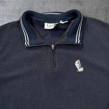Load image into Gallery viewer, Early 00's Tabi International Embroidered Mini Nautical Boat Motif 1/4 Zip Sweatshirt
