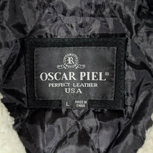 Load image into Gallery viewer, Vintage 90s Oscar Piel Leather Jacket L Southwestern Aztec Sherpa Western
