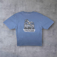 Load image into Gallery viewer, Early 00's Uber Moose "Old Scool" Faded Blue Graphic Cotton T-Shirt
