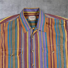 Load image into Gallery viewer, Vintage Trader Jeans Co Striped Shirt M Multicolour 90s Retro Short Sleeve
