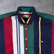 Load image into Gallery viewer, Vintage Donberry &amp; Keats Shirt M Multicolour Colour Block Striped Short Sleeve Preppy
