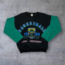 Load image into Gallery viewer, Vintage 90’s Basketball “Team Equipment” Colour Block Graphic Crewneck Sweatshirt
