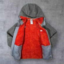 Load image into Gallery viewer, The North Face A8NE Womens M Grey Orange Wool Fleece Lined Hooded Jacket F13
