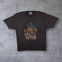 Load image into Gallery viewer, Vintage Wychwood Brewery "Goliath" Graphic Grey Black Cotton T-Shirt
