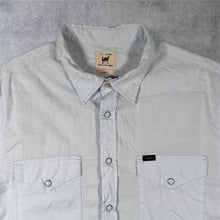 Load image into Gallery viewer, Lee  "Slim Fit"Western Style Light Grey Long Sleeve Popper Cotton Shirt
