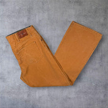Load image into Gallery viewer, Vintage Orvis Made In USA Tan Workwear Straight Leg Regular Fit Cotton Jeans
