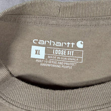 Load image into Gallery viewer, Carhartt "Loose Fit" Mini Pocket Logo Brown Distressed Cotton T-Shirt
