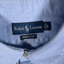Load image into Gallery viewer, Ralph Lauren Classic Fit Shirt Mens L XL Light Blue Short Sleeve Button Down
