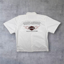 Load image into Gallery viewer, Harley Davidson Genuine MotorClothes Shirt XXL White Flame Graphic Biker Y2K
