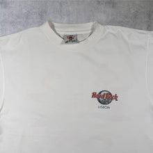 Load image into Gallery viewer, Vintage Hard Rock Cafe "Lisbon" Tourist Logo Graphic White Cotton T-Shirt
