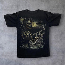 Load image into Gallery viewer, Vintage Metal Rock Gothic Horror Biker Grim Reaper Graphic T-Shirt
