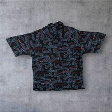 Load image into Gallery viewer, Harley Davidson Tori Richard Hawaiian Shirt M Black Motorcycle Print Vintage
