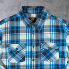 Load image into Gallery viewer, Early 00’s Fishbone Hip Hop Blue Plaid Check Long Sleeve Cotton Shirt
