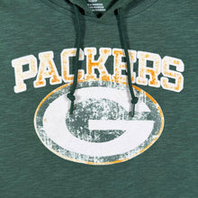 Load image into Gallery viewer, Majestic NFL Green Bay Packers Big Logo Spellout Football Green Pullover Hoodie
